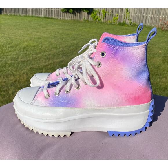 Converse Run Star Hike Storm Pink Hi  Platform Sneaker Shoe Women's Sz: 9.5 - Picture 1 of 16